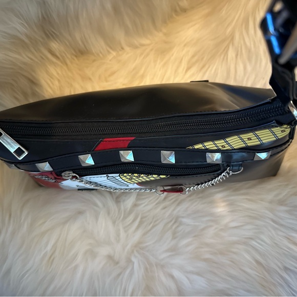 Disney Aerosmith Rockin Roller Coaster Bag Black and Red Studded Collector Piece - Picture 7 of 12